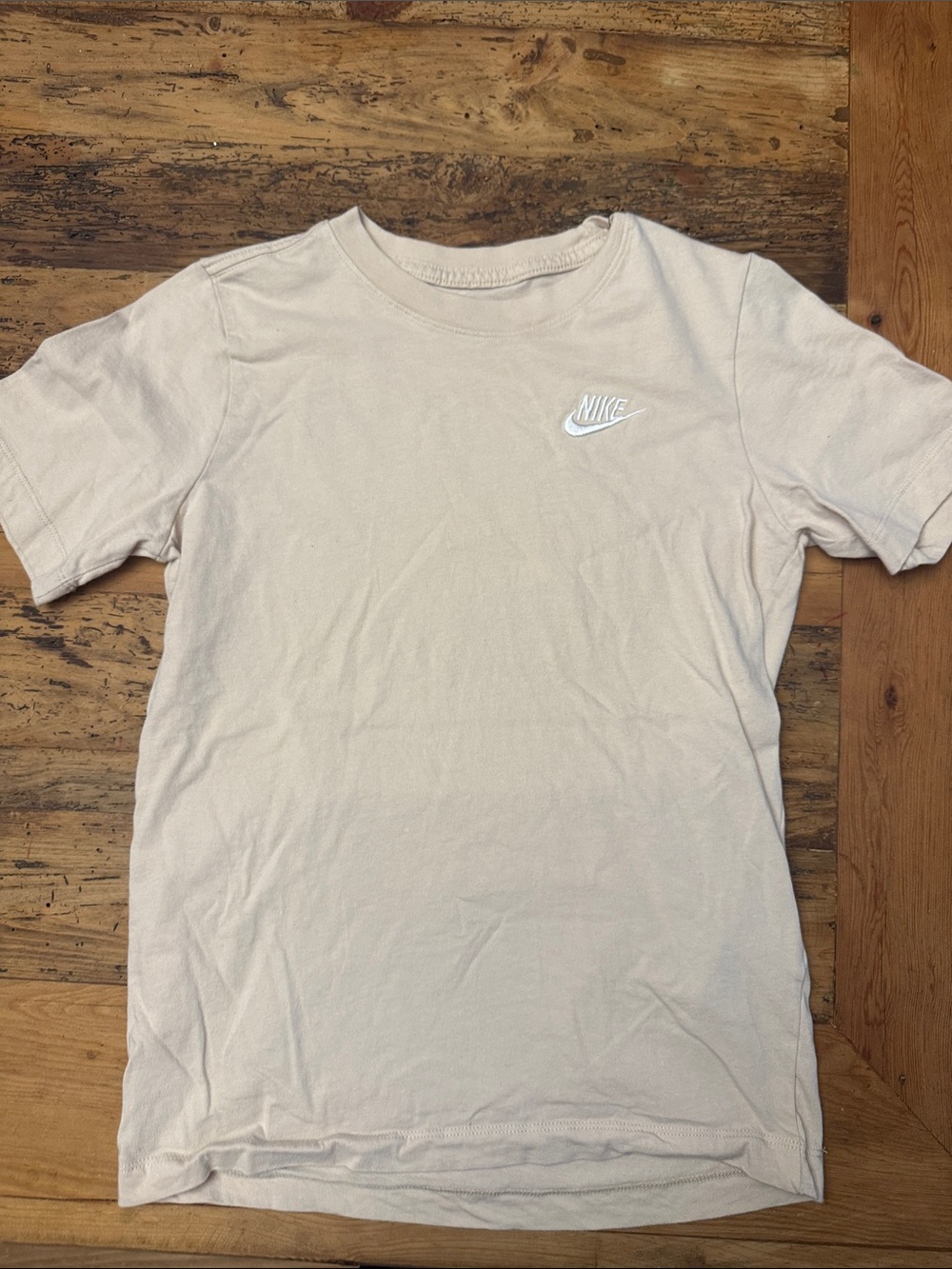 Nike Short-Sleeve Crew T-Shirt in Light Beige